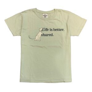SMALL Life is Better, Shared - Ladies Celedon Green NEW Short Sleeve Tee
